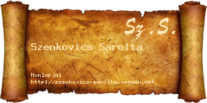 Szenkovics Sarolta névjegykártya