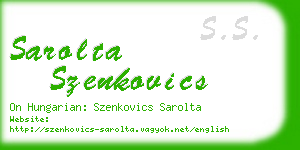 sarolta szenkovics business card